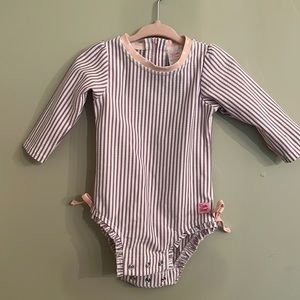 Ruffle butts long sleeve swimsuit